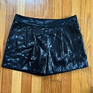 Express Black Sequin Shorts